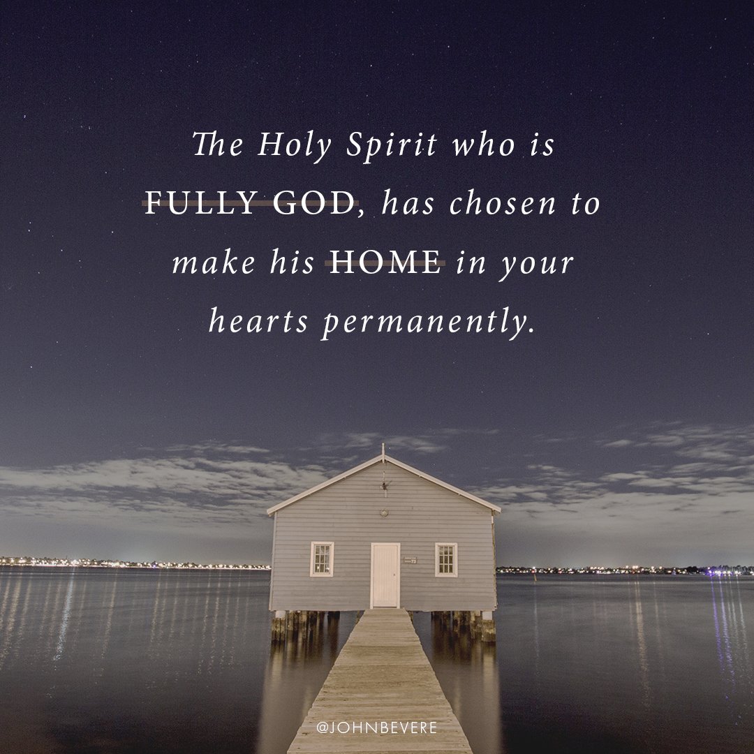 JohnBevere's tweet photo. Just stop and ponder the magnitude of these words. THE HOLY SPIRIT LIVES IN YOU. Paul tells us in 1 Corinthians 3:16, “Do you not know that you are God's temple and that God's Spirit dwells in you?” What a life-changing truth! #HSIntro https://t.co/DO27vULxaJ