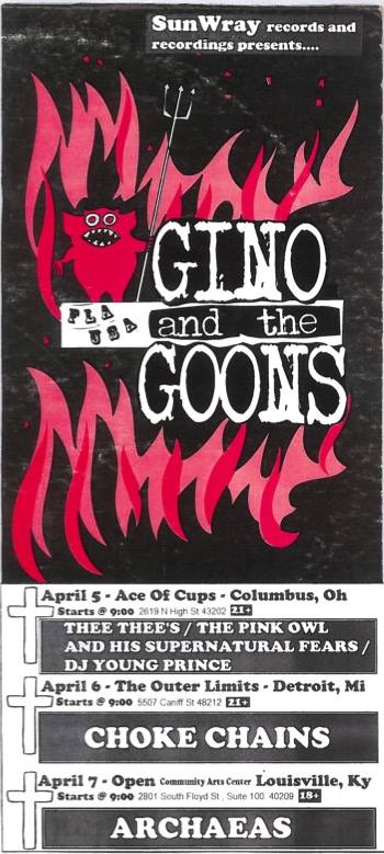 SlovenlyRecs's tweet photo. #GINOandtheGOONS got a few shows coming up, including Detroit with #ChokeChains!
Moron them Goons here:
https://t.co/jdyxSjZPcZ
Choke Chains!
https://t.co/J7gB7NWNRc https://t.co/EhPVXlKT3Q