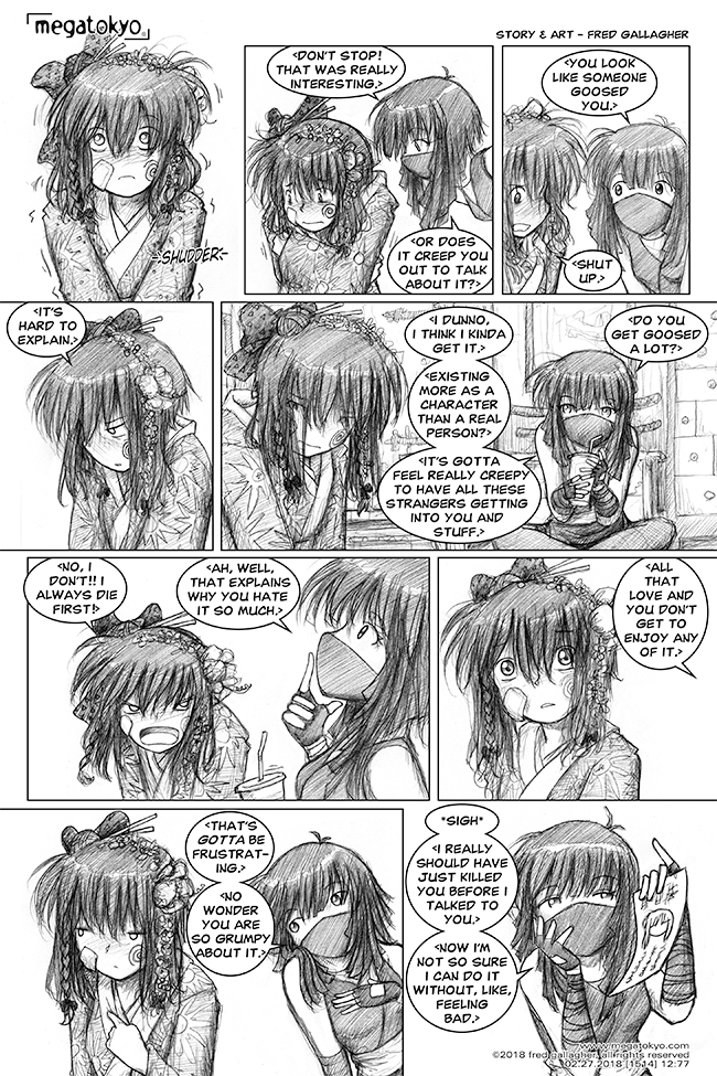 fredrin's tweet photo. NEW @Megatokyo comic posted!  Comic [1514] "Hard to explain" https://t.co/U5NZd6DymF #webcomic #manga #comics #ninjas https://t.co/wv9nnGgE8C