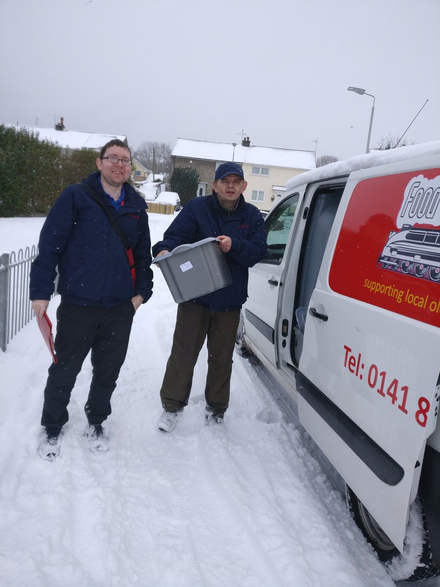 Stephen_FT's tweet photo. Schools closed, offices shut, buses not running, but still @FoodTrainScot volunteers managed to get supplies to some of the most vulnerable older people in Renfrewshire. All now back safe and sound. https://t.co/3BADQzwvOZ