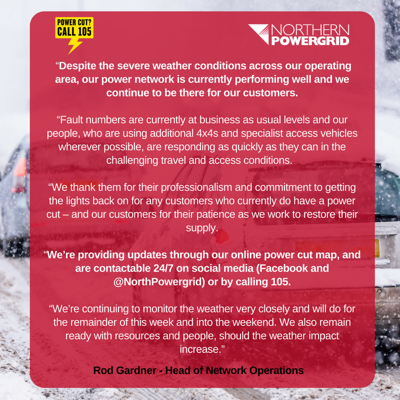 We have an update from Rod Gardner, our Head of Network Operations, about being ready to safely restore power if necessary #TeamPowergrid