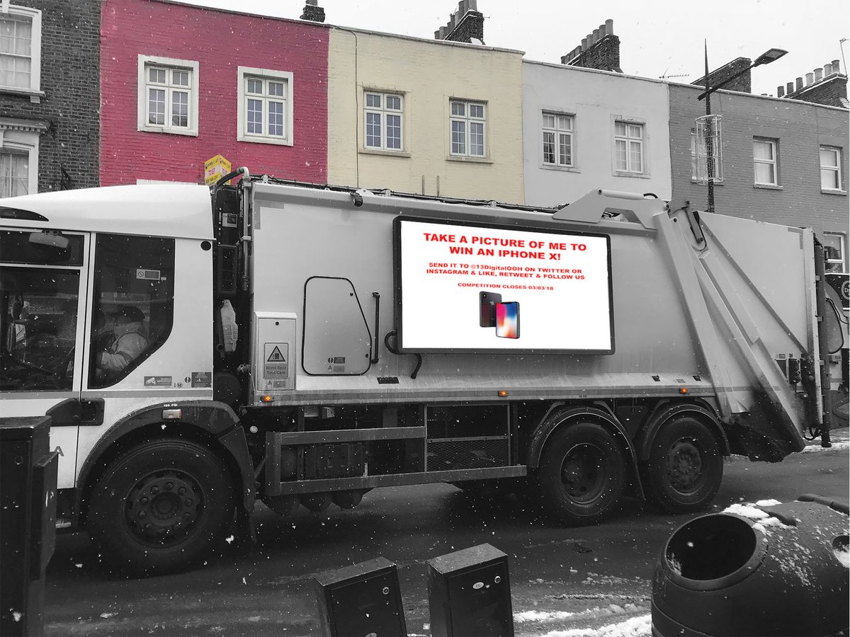 13DigitalOOH's tweet photo. Good news! - We are extending our competition deadline due to weather conditions. New deadline: 18/03/18. You've got an extra 18 days to get your pictures in to win an #iPhoneX!! Tweet us! Good luck : ) #13digital #competition #camden #uksnow #snowday https://t.co/1EZNTRUisd