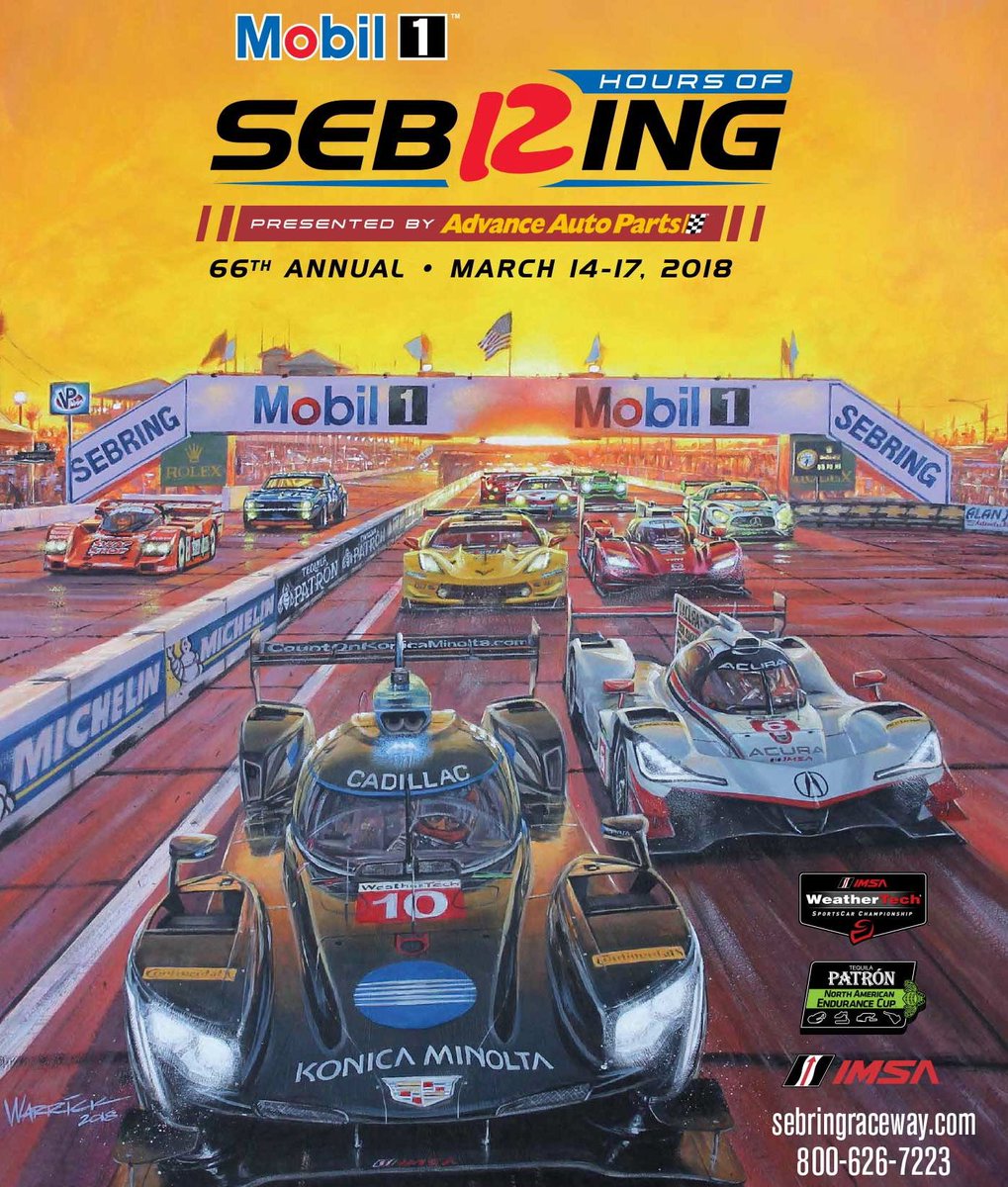 sebringraceway's tweet photo. Gates open in 14 days! #Sebring12 #RespectTheBumps
You can still order tickets and reserved trackside parking! Call 800.626.7223 https://t.co/w8l9xSCo1S