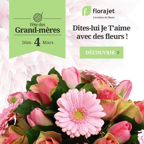 Offrez-lui du bonheur, envoyez des fleurs avec Florajet ! ✨💌🌹

Des fleurs pour une mamie en or et la livraison possible le week-end du 3 &amp; 4 mars !

A découvrir ici ==> ift.tt/2CN6Yjs