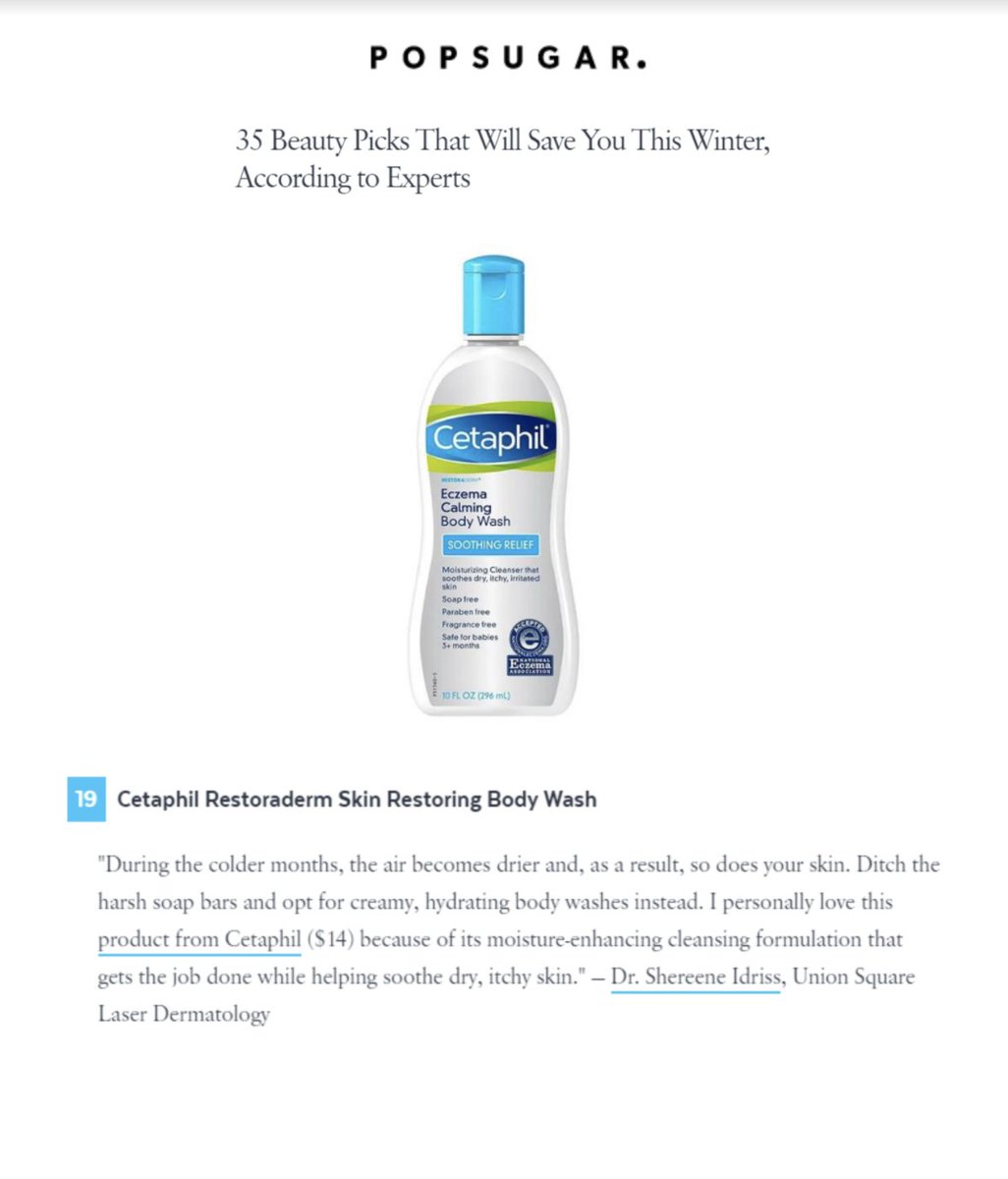 Dr. Idriss recommends this #product that will save your #skin this #winter. Thanks <a href="/POPSUGAR/">PS</a>!