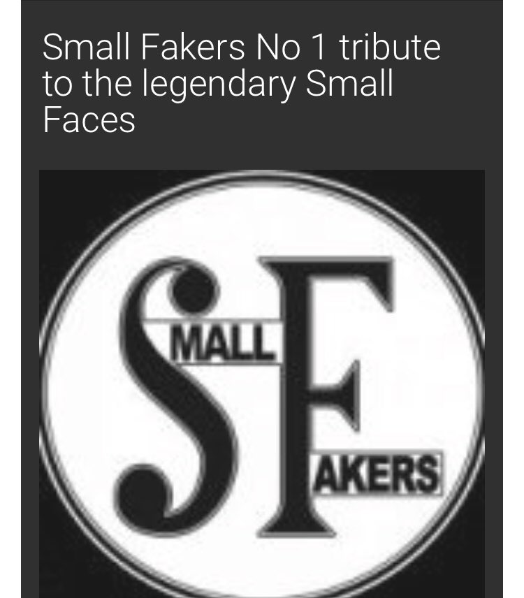 13th October tickets available from the web site venue73.com <a href="/smallfakers/">The Small Fakers</a>