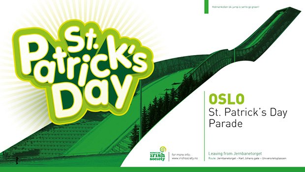 The <a href="/NorwegianIrSoc/">Norwegian Irish Soc</a> Oslo #StPatricksDay☘️Parade will take place on Saturday, 17 March.

The parade will depart from Jernbanetorget at noon heading towards Universitetsplassen where there will be plenty of music, singing, and dancing.

See you there!

irishsociety.no/st-patricks-da…