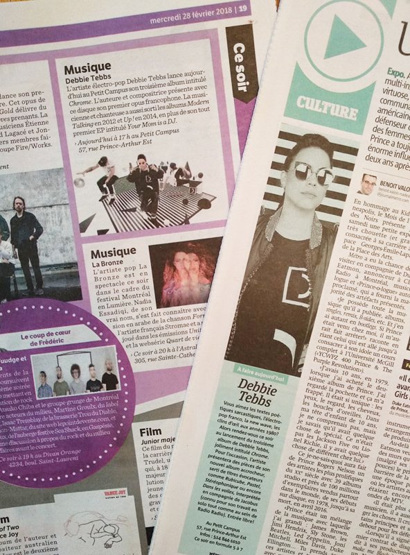 RT <a href="/debbietebbs/">Debbie Tebbs</a>: Merci <a href="/LP_LaPresse/">La Presse</a> , Journal de Montréal, @metromontreal et + pour les beaux papiers ce matin ! Lancement ce soir !! 😆🎉 <a href="/CafeCampus/">Cafe Campus</a>