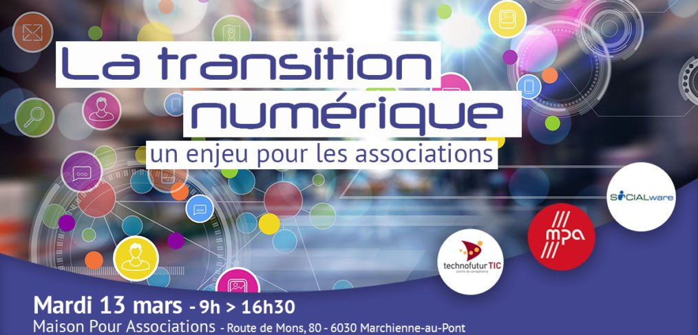 La #Transitionnumérique, un enjeu pour les #associations ! 13 MARS à la <a href="/MPACharleroi/">MPA Charleroi</a>  : mpa80.be/programme-tran… Inscrivez-vouuuus! 🤩