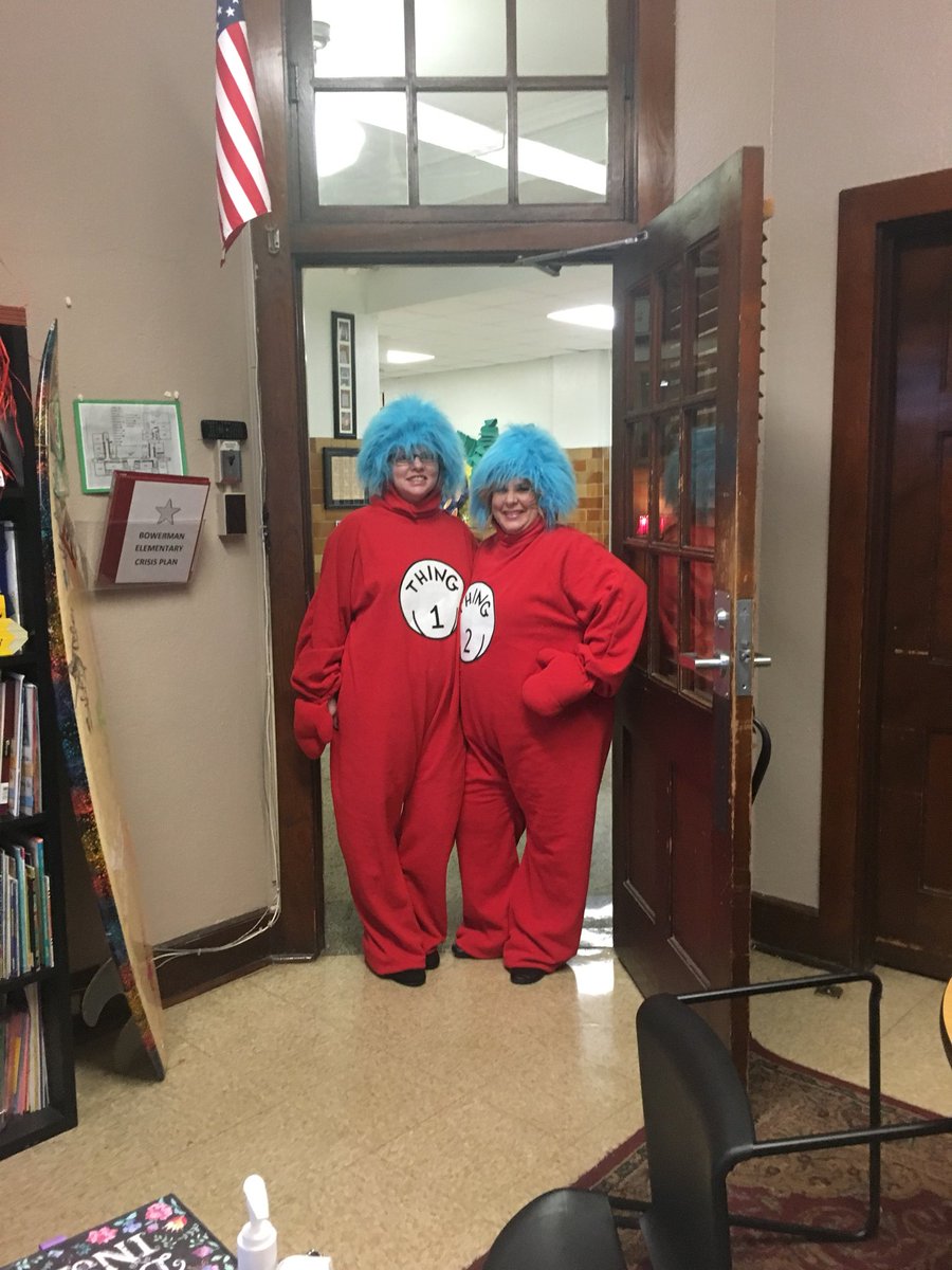 Mischievous Thing 1 and Thing 2 <a href="/BowermanStars/">BowermanStars</a>  today! #DrSeuss