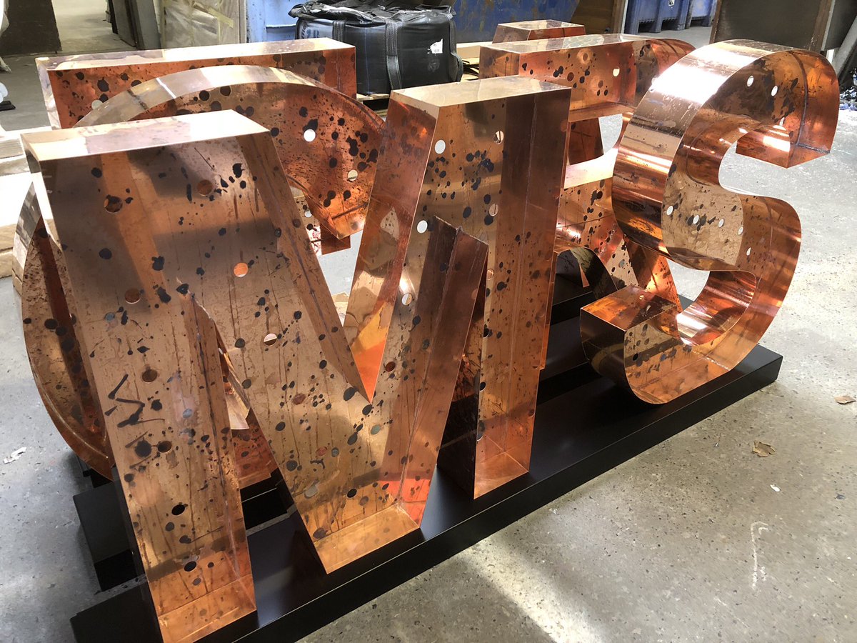 WaterJetSigns's tweet photo. Nice built up copper letters๐๐ #signs #signage #metal letters #letters
#builtupletters #fonts #type #text #typeography #3dletters #handmade #metaltext #copperletters #coppercraft
#copper https://t.co/RVlDCtg54H