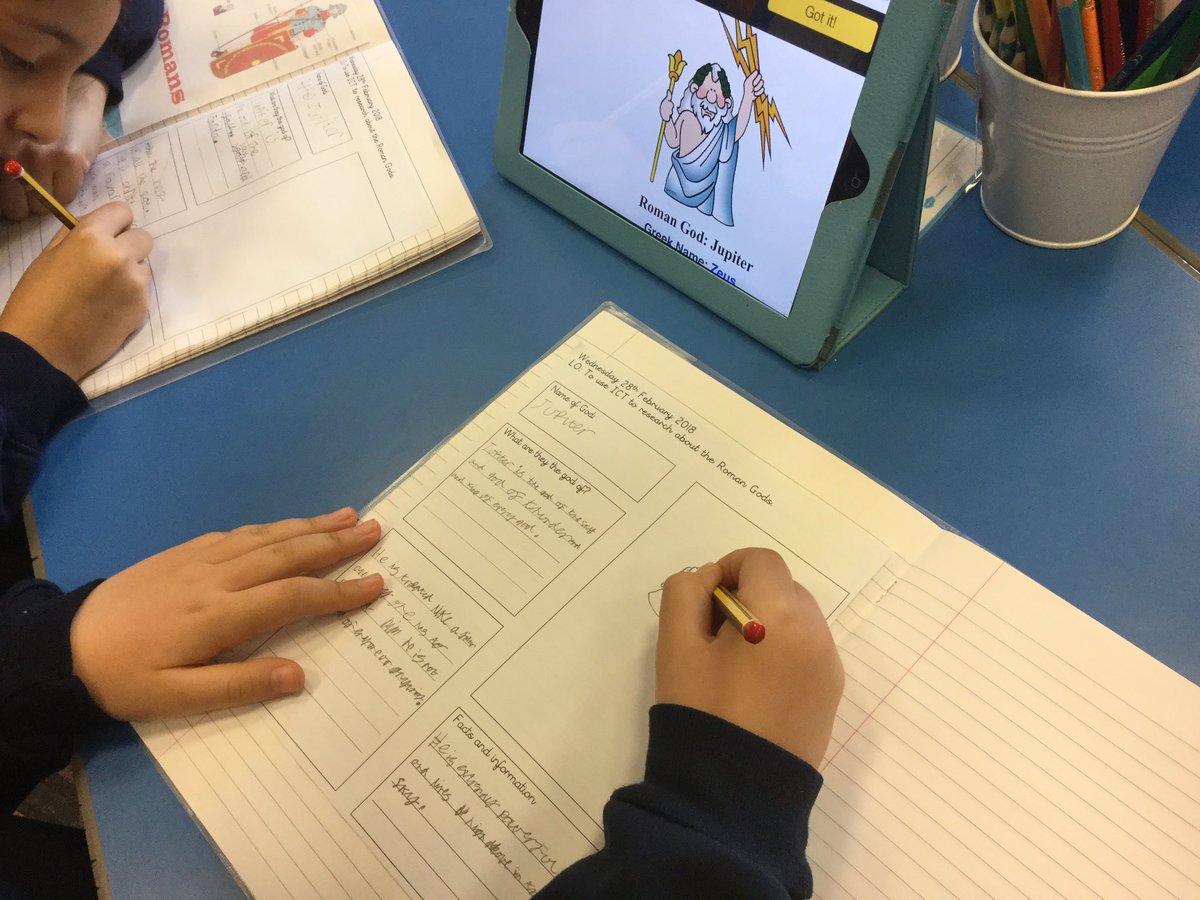 EPSMissMHardy's tweet photo. Y3 creating #RomanGod profiles this afternoon, using the #iPads to research relevant #factsandinformation to include in their work. #crosscurricular #Romans #edtech #makingjudgments #collaborativework #peersupport ๐๐๐๐ผ @Gaynor_Spence @Eastfield_EN3 https://t.co/ygicyMe4MU