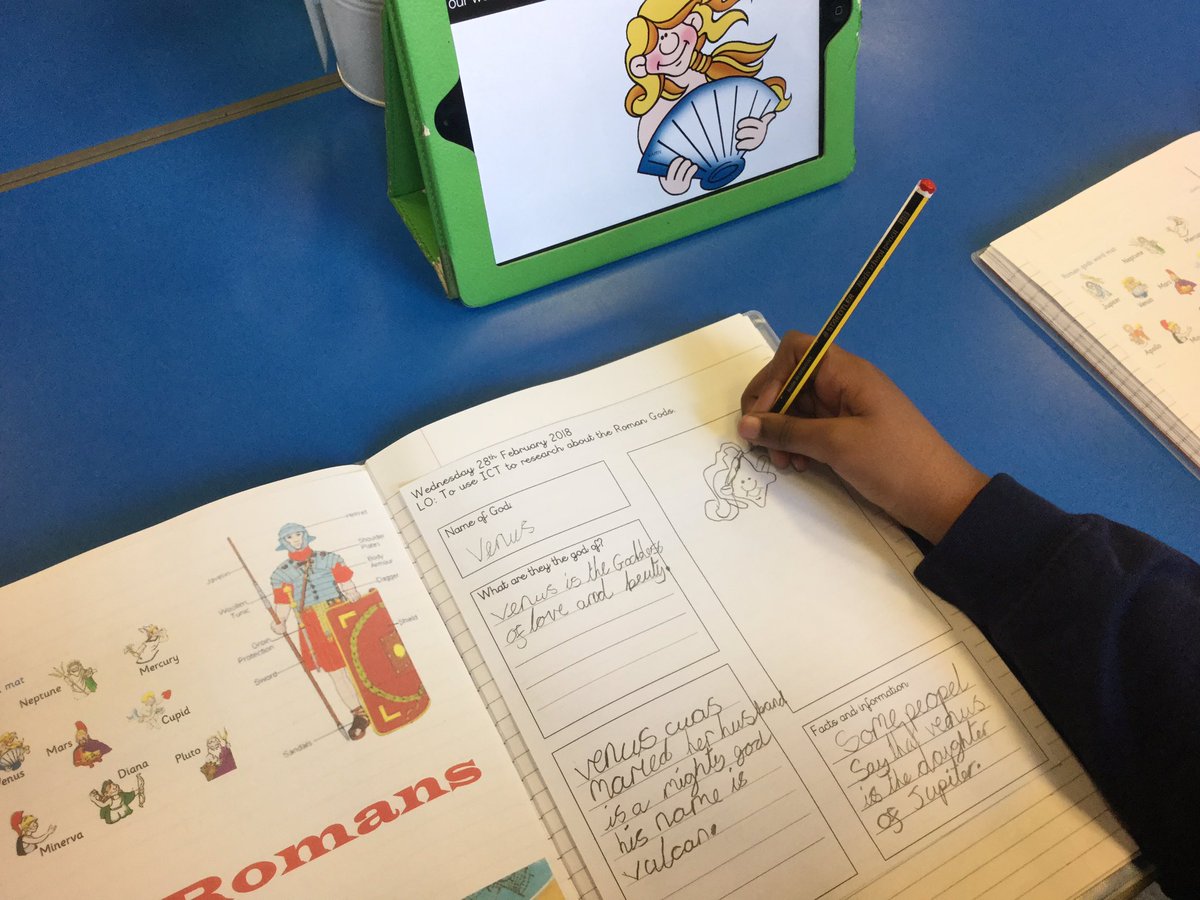 EPSMissMHardy's tweet photo. Y3 creating #RomanGod profiles this afternoon, using the #iPads to research relevant #factsandinformation to include in their work. #crosscurricular #Romans #edtech #makingjudgments #collaborativework #peersupport ๐๐๐๐ผ @Gaynor_Spence @Eastfield_EN3 https://t.co/ygicyMe4MU