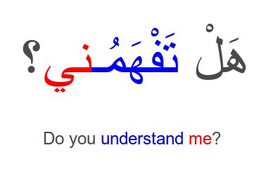 ArabicBox's tweet photo. Hal tafhamuni ?
Do you understand me?
#Learn #Arabic #Learn_Arabic #LearnArabic #ArabicVerbs #Arabic_learning #Languages #MSA https://t.co/4YzQU4Ioe1