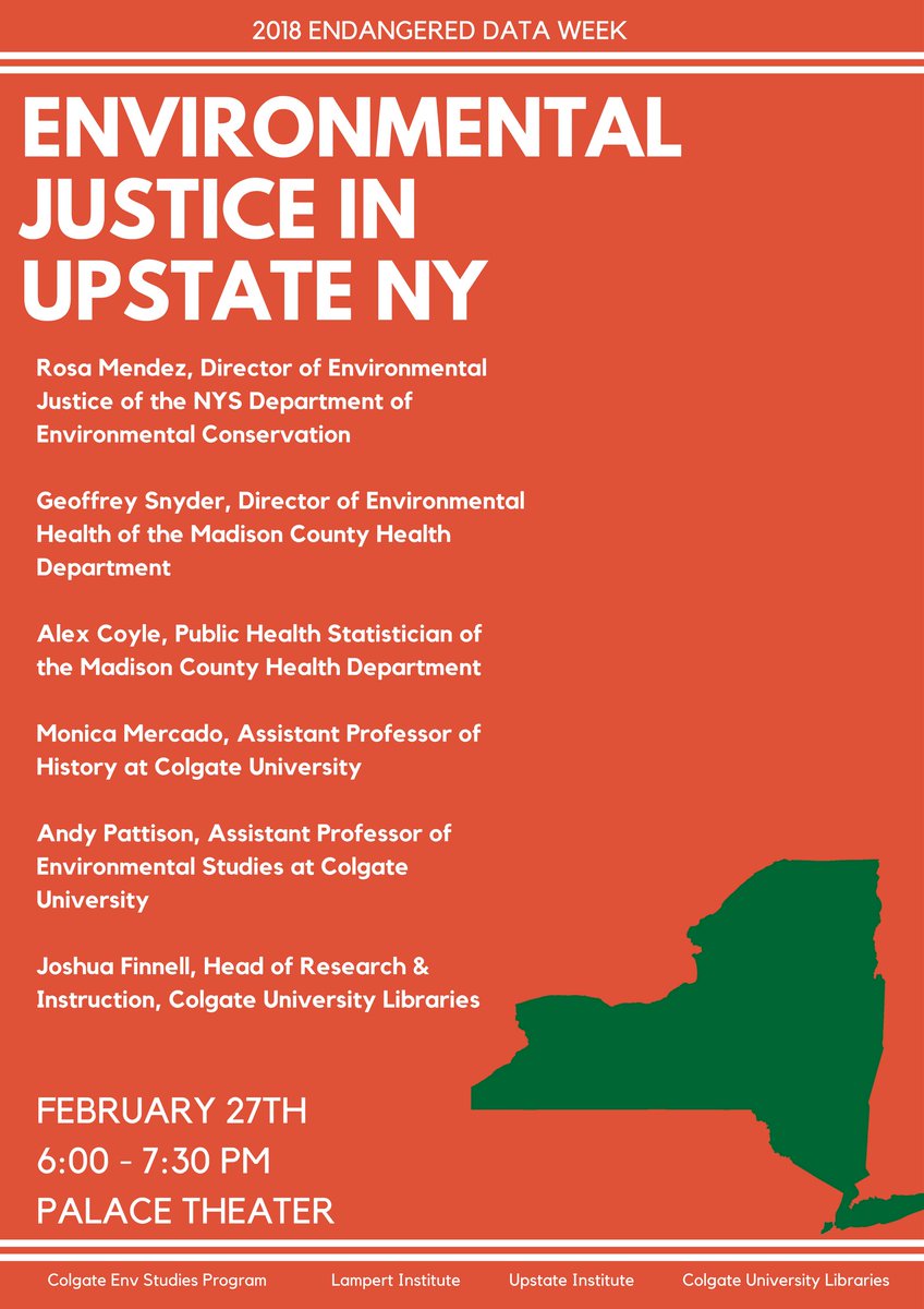 ColgateULibs's tweet image. A big thank you to our panelists, attendees, and sponsors for making this #EndangeredData Week event a big success.