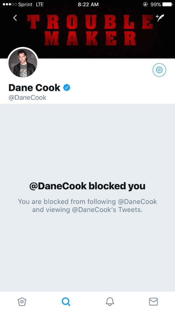 perfectlywitty's tweet photo. Guess what @danecook who still has me blocked after 7 years, you're still not funny! You're still just a little arrogant bitch! How's that comedy career working out in the late 2000's? Ohh wait... #danecook #snappycomebacks https://t.co/Rn9cGmRBhc