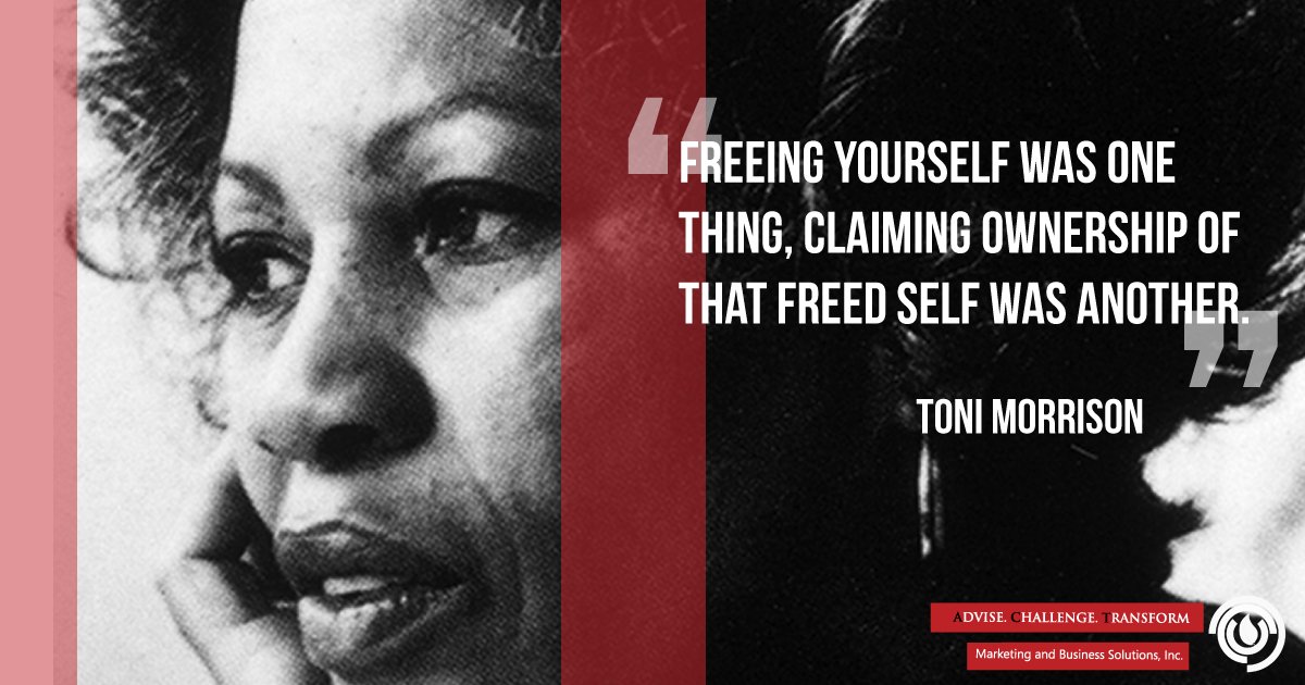 ACTmarketinginc's tweet photo. As Black History Month comes to close, we would like to feature, our #WCW, Nobel Prize- and Pulitzer Prize-winning American novelist Toni Morrison. #BHM #WCE #BlackHistoryMonth #WomanCrushWednesday #ToniMorrison #BetheBrandSeetheBrand https://t.co/GYCqdlP1Aq