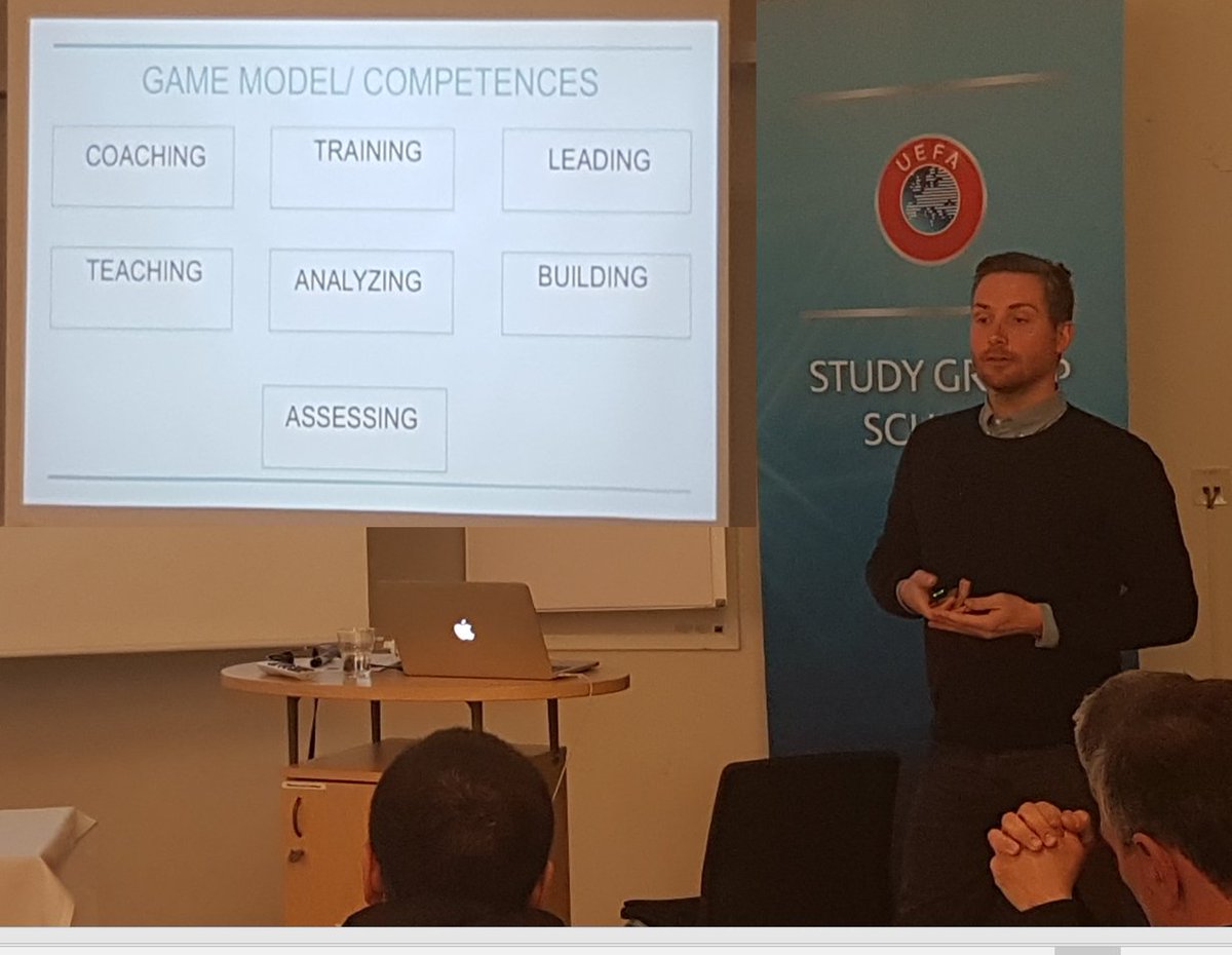 PerraWiden's tweet photo. Axel Kjäll Head Coach från @oskfotboll dagens sista föreläsare. Challenges and competence requirments for a modern elite coach. 👍👏 #uefastudygroup #fitness #football https://t.co/klNrh1Ex9N