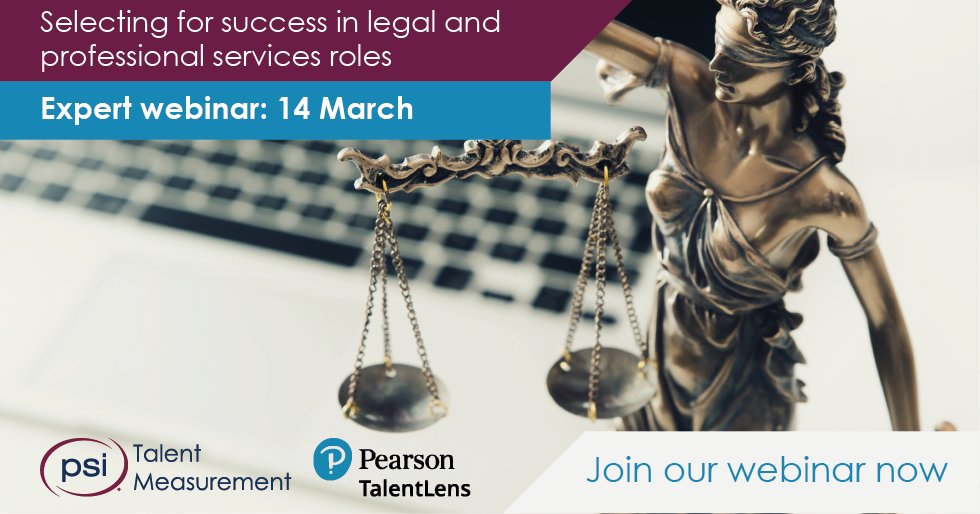 PSI_Talent_UK's tweet image. Sign up to our webinar: selecting for success in legal and professional services roles, 14 March 12noon GMT. bit.ly/2GQrC4C #behaviouralassessment