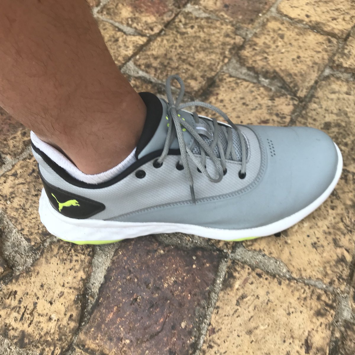 MJBalderstone's tweet photo. So comfortable first time wearing these.
@PUMAGolf @PUMASouthAfrica @1Ghandi @TGSEgolf @bsisports
#onfeetallday #PUMA #tgse #bsi https://t.co/ErjnLI3DfQ