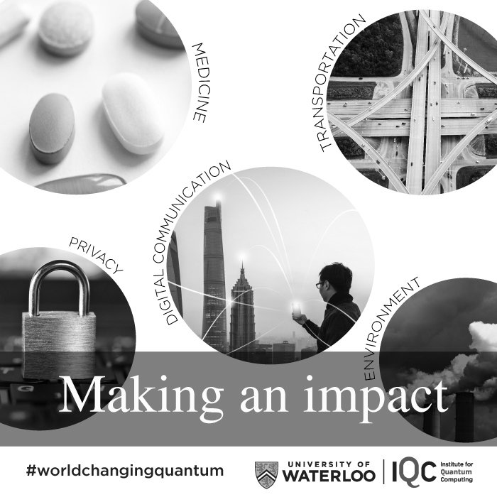 QuantumIQC's tweet photo. From environment, privacy, medicine, transportation, technology and digital communication, #quantum is making an impact. More on how we're spreading the word: https://t.co/bwHMXz7idg #AR2017 #worldchangingquantum https://t.co/016aEmbVFm