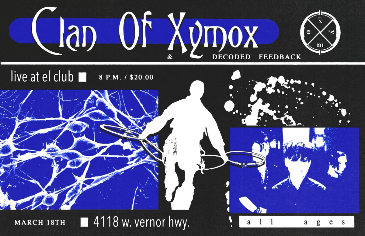 elclubdetroit's tweet photo. The legendary #ClanOfXymox takes over El Club TONIGHT wsg #DecodedFeedback! Doors at 8!
TIX: https://t.co/WjptzOPcXL https://t.co/vLpOAJfdSq