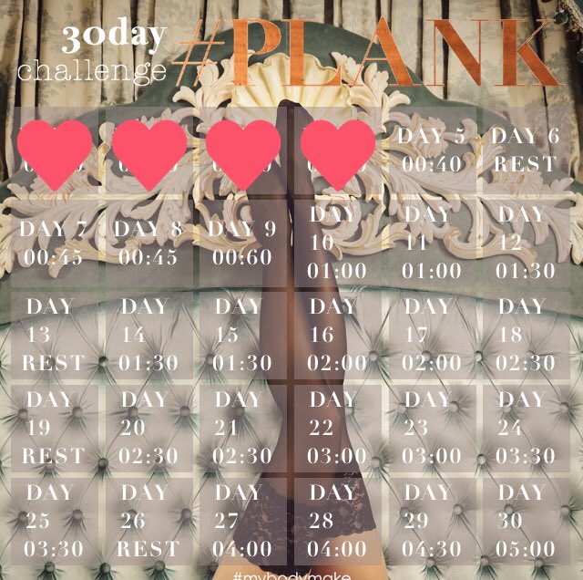 knitte_'s tweet photo. めずらしく続いててえらい！#30日チャレンジ に挑戦中♪ #mybodymake #プランクチャレンジ https://t.co/zR1rKhLPyS https://t.co/lJFrIpthlQ