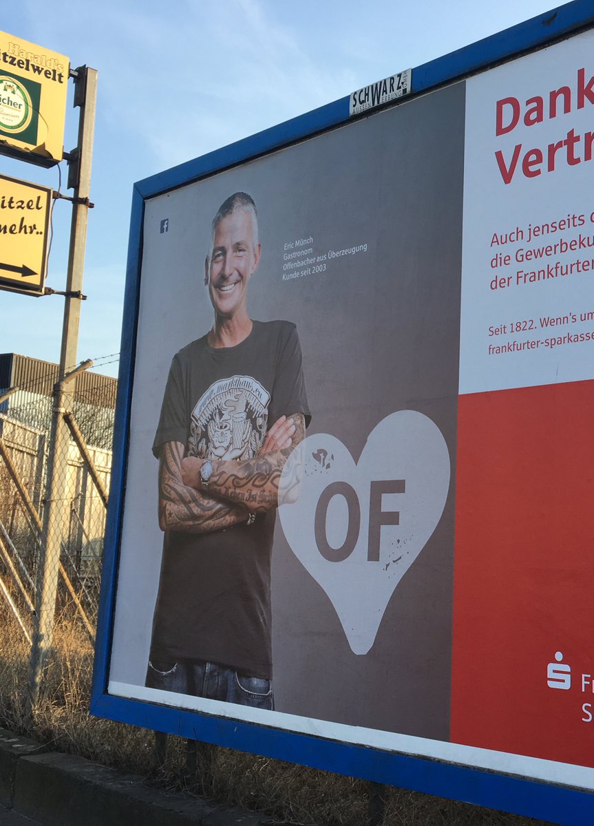 schoeneecken_OF's tweet photo. Hallo Eric!
Gastronom aus #Offenbach. Ihm gehört das #Markthaus am #Wilhelmsplatz!!
#schöneeckenausOffenbach #Plakatwerbung https://t.co/iuShVBVoFL