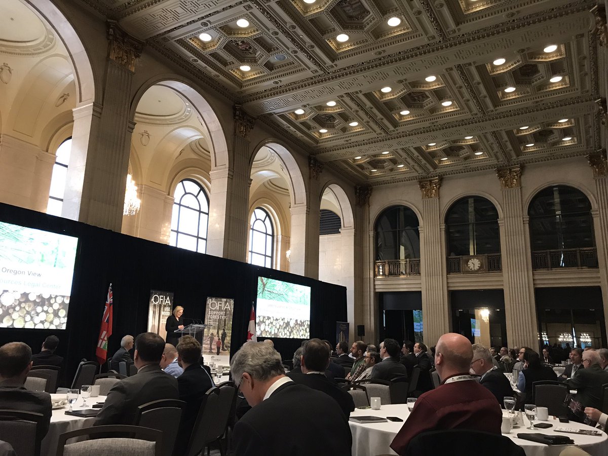 TamarAtik's tweet photo. . @CFIMag is at the #OFIA75 conference today in Toronto. There's a large turnout here of industry members eager to discuss the future of forestry in Ontario. https://t.co/LHUFyOGPp7