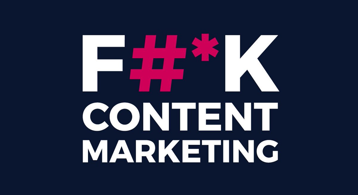 Ready for some debate? I say: F#*k #contentmarketing! My latest post challenges us to stop creating content unless we start to market with those assets. hub.uberflip.com/blog/f-k-conte…