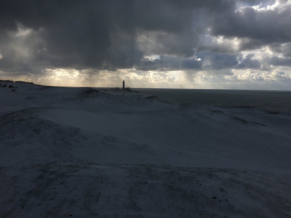Old Head Golf links in the snow.