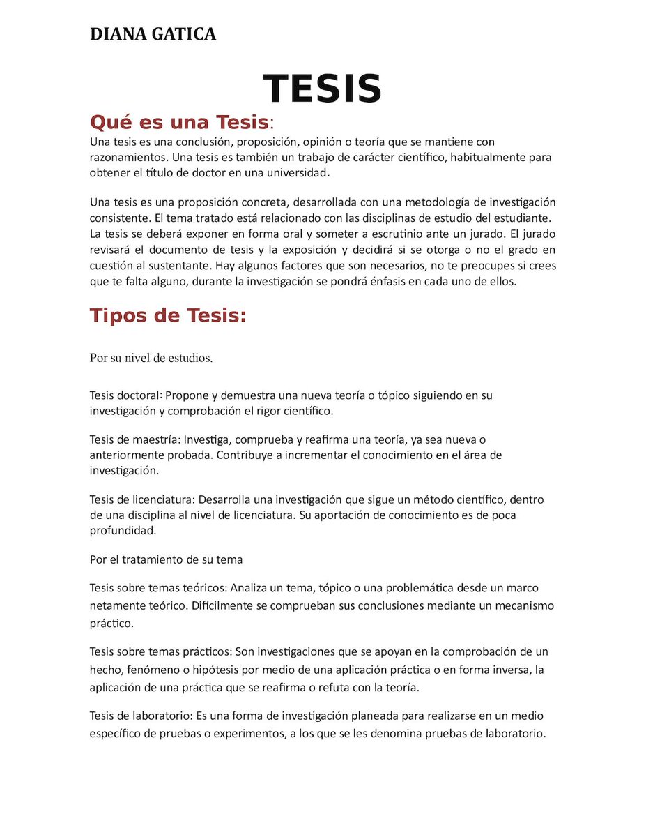 ¿Que es una tesis? Y sus tipos. #TemaDelDia