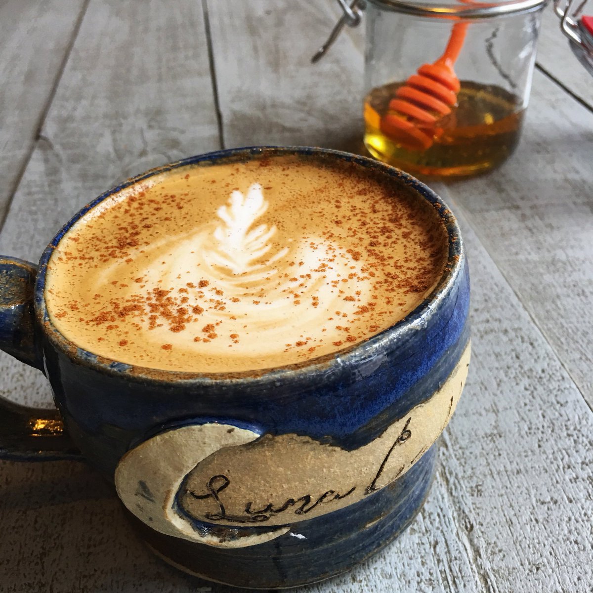 #WilmingtonNC this is the new drink everyone is talking about... #HoneySpiceLatte | Honey, cardamom spice, and cinnamon. Get one now!!!!!!