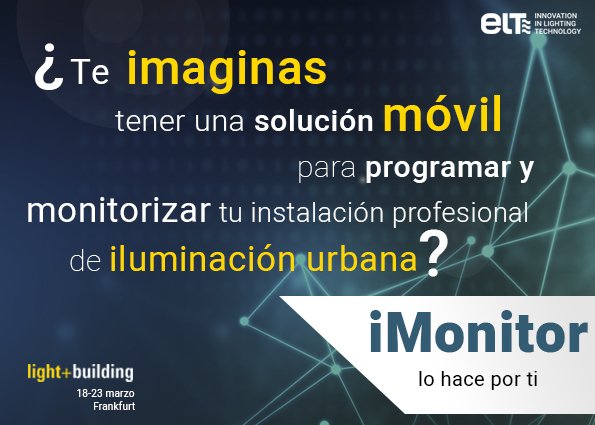 ELTeLED's tweet photo. En #ELT estamos preparando un montón de novedades para @Light_Building . ¿Tenéis curiosidad por ver algunas de ellas? ¿Sí?... Allá vamos... Hoy os presentamos la primera de ellas, #iMonitor.
Si queréis conocer más no olvidéis visitarnos en el Hall 4.0 Stand B80 #OrgulloELT https://t.co/kmSbVgQVwz