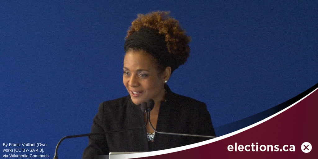 ElectionsCan_E's tweet photo. #DYK? Michaëlle Jean was Canada's first governor general of Caribbean origin and the 3rd woman to hold the title. #BHM2018 #cdnbhm https://t.co/NM8x33MtZo