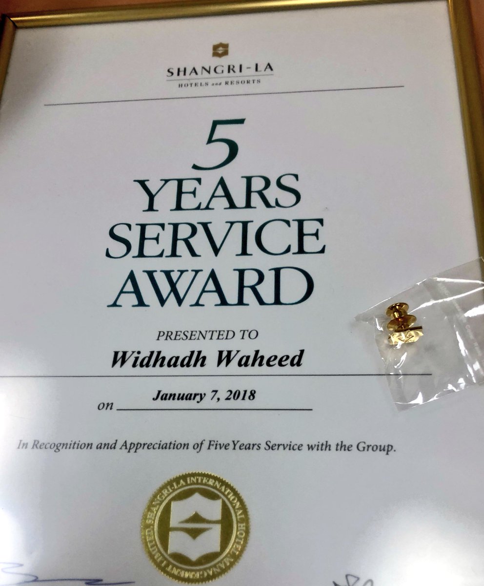 widhadh's tweet photo. Thanks to @ShangriLaHotels for 5 great years. Time for the next chapter. https://t.co/B7gbjFuQyJ