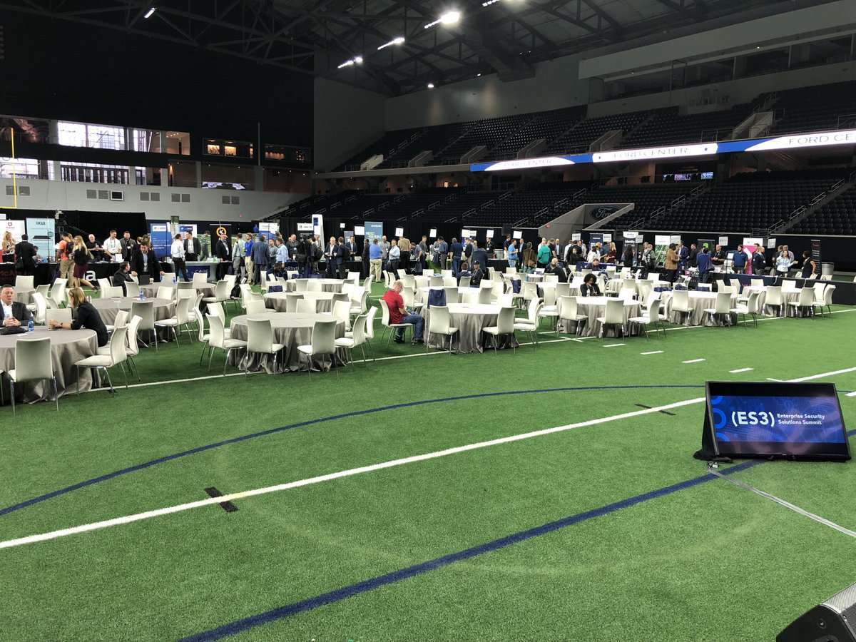 Optiv's tweet photo. #DallasES3 is under way with Sean Catlett kicking things off with the State of #Security. Later, Roger Staubach will take the stage for the afternoon keynote: The Gameplan for Legendary #Leadership. https://t.co/riutw8k0Dz