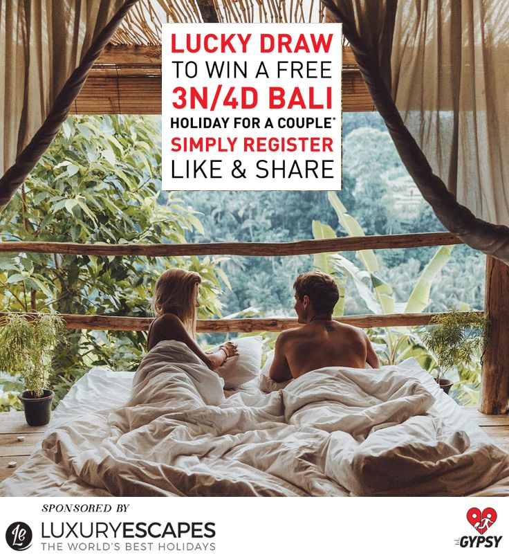 OUR BIGGEST LUCKY DRAW JUST GOT EXTENDED!😂😂😂
Draw Now Closes SHARP at MIDNIGHT on 4th March 2018!
<a href="/Lux_Escapes/">Luxury Escapes</a> &amp; <a href="/gypsy_network/">Gypsy Travel Network</a>  are giving away a Luxury BALI Holiday!
To Enter..SIMPLY LIKE &amp; RE-TWEET &amp; REGISTER NOW!
Register here : bit.ly/GypsyTravelFes… …