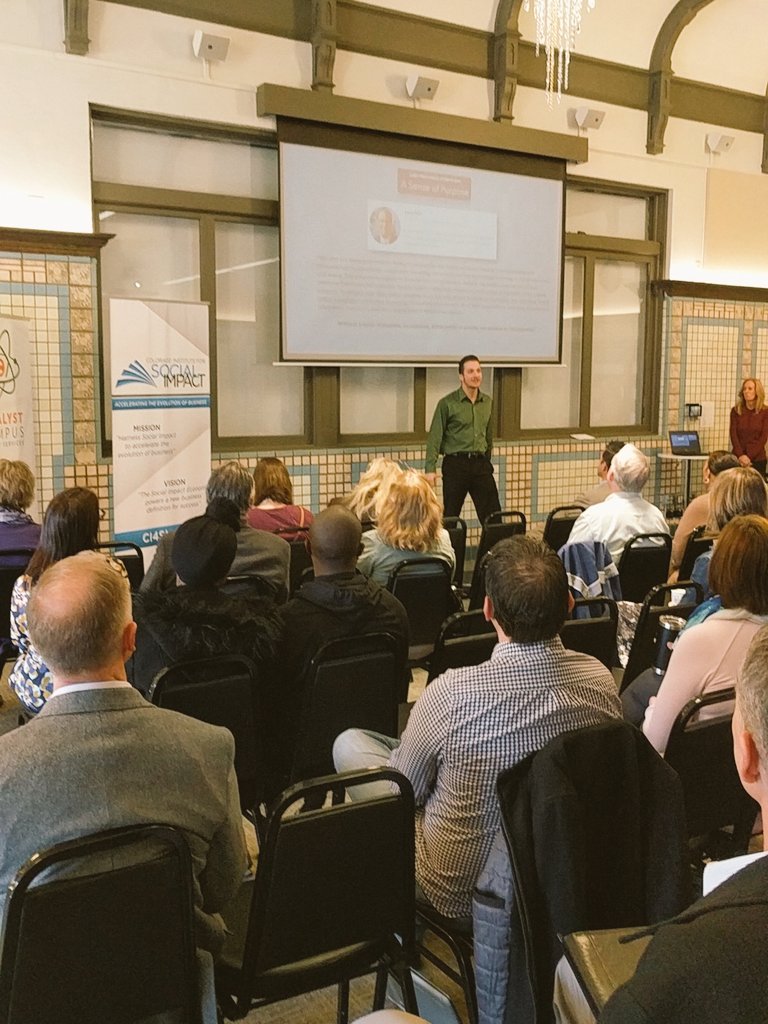 mad_crane's tweet photo. The fourth sector is coming! Micki with @CI4SI explains their mission and passion. Quite the inspiration. #DoGood #socialimpact https://t.co/QkA7nUlOpS