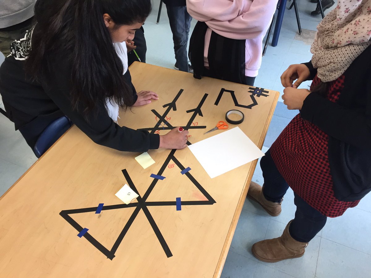 NatalieCogan's tweet photo. Supplementary, corresponding, alternate, opposites...oh my! Students create stations to challenge their classmates. #YRDSBmath #anglefun @MackenzieGlenPS https://t.co/ZtCoXJZJbI