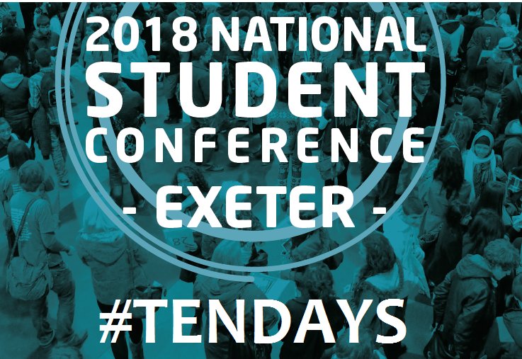 RealisingOpps's tweet photo. We're on the #countdown to our National Student Conference at the @UniofExeter #tendays #excited #RONSC2018 https://t.co/WjYwernJY3