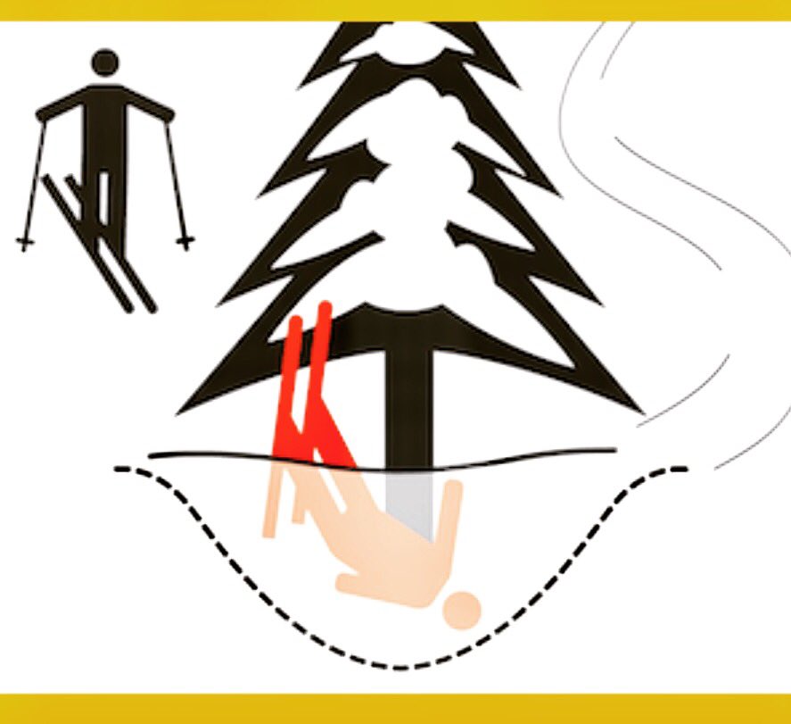 BCAdvSmart's tweet photo. #treewells are dangerous to hikers/snowshoers/skiers/boarders who fall in. Steer clear of areas near tree trunks, close to low hanging branches. Ride w/a buddy: they can help you. Risk of encountering one is high during/immediately after heavy snowstorm. https://t.co/JMThS88zSx https://t.co/wxs4PWdkCY