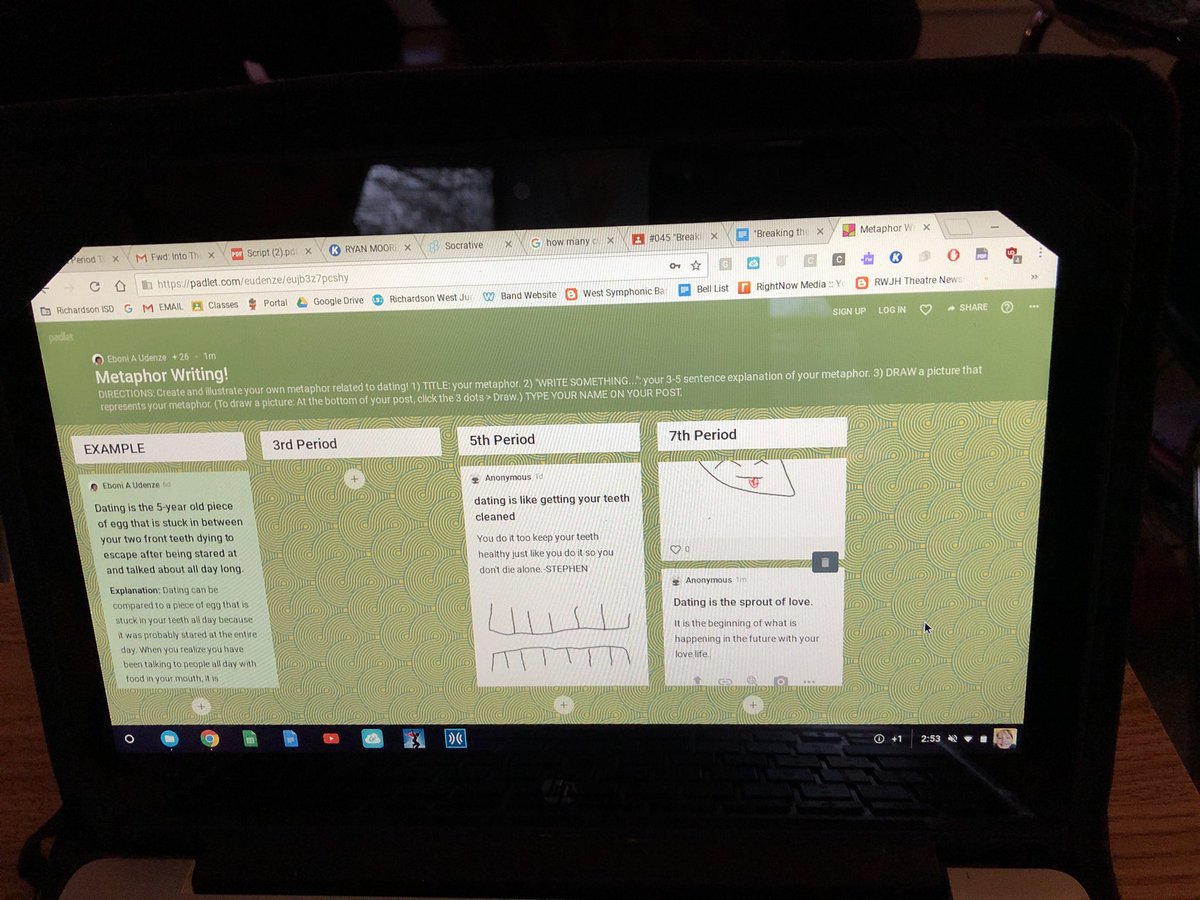 MikoWagstaff's tweet photo. ❤️ this HyperBoard Ms. Udenze is using in her classroom for high engagement and with differentiation versions assigned via Google Classroom. #DLPCoaching #BroncoGameStrong #WestTechUp @eboni_adaora22 https://t.co/L8LAfl6gW8