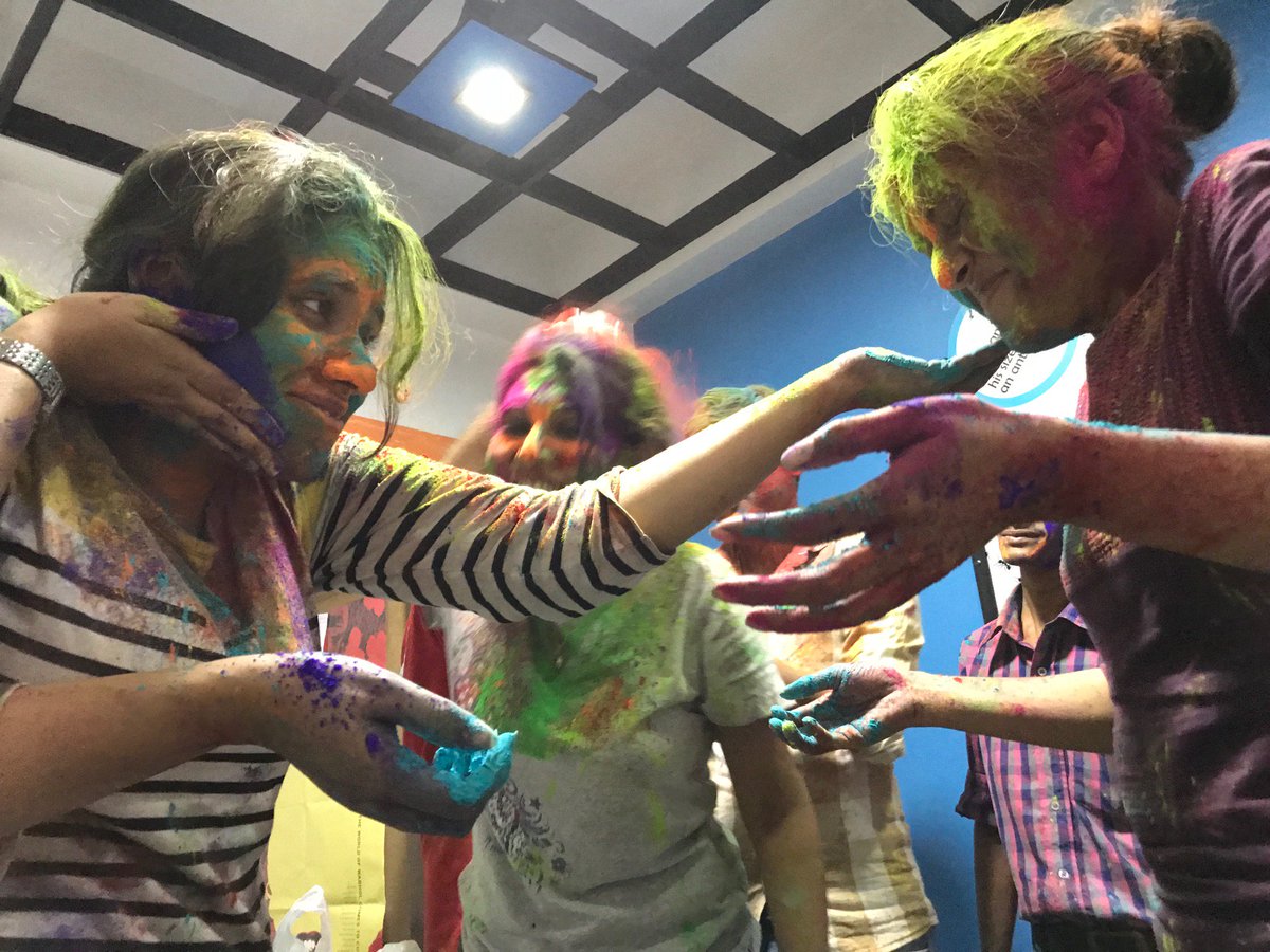 BlueAntz_Ad's tweet photo. This is how the #BlueAntz celebrate the #festival of #colours. https://t.co/jONwLwlF7w
