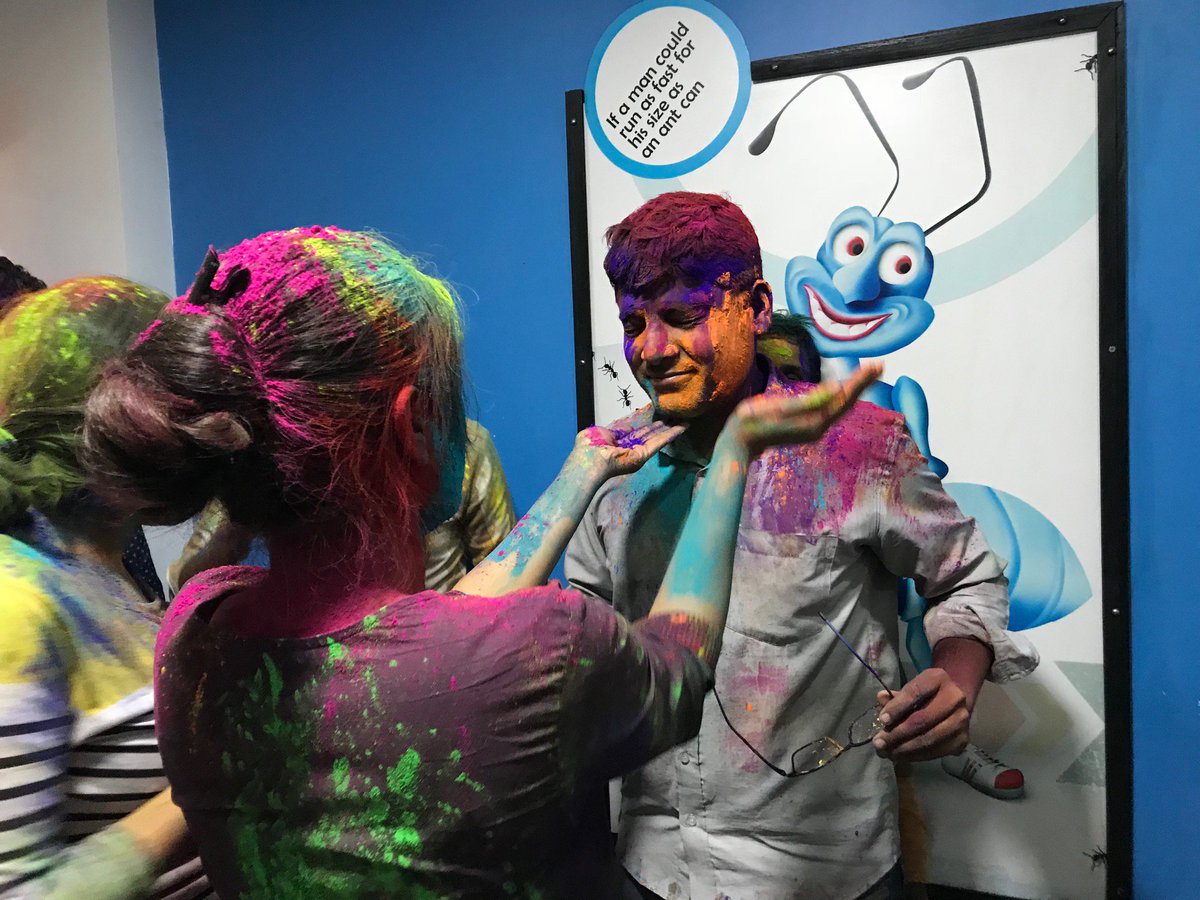 BlueAntz_Ad's tweet photo. This is how the #BlueAntz celebrate the #festival of #colours. https://t.co/jONwLwlF7w