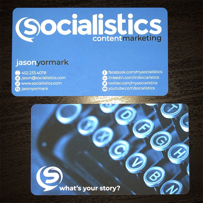 socialistics's tweet photo. Are business cards dead? I don't think so. Especially when you use @Primoprint  for the job. Lots of options and incredible quality. https://t.co/In9qh51LQ6