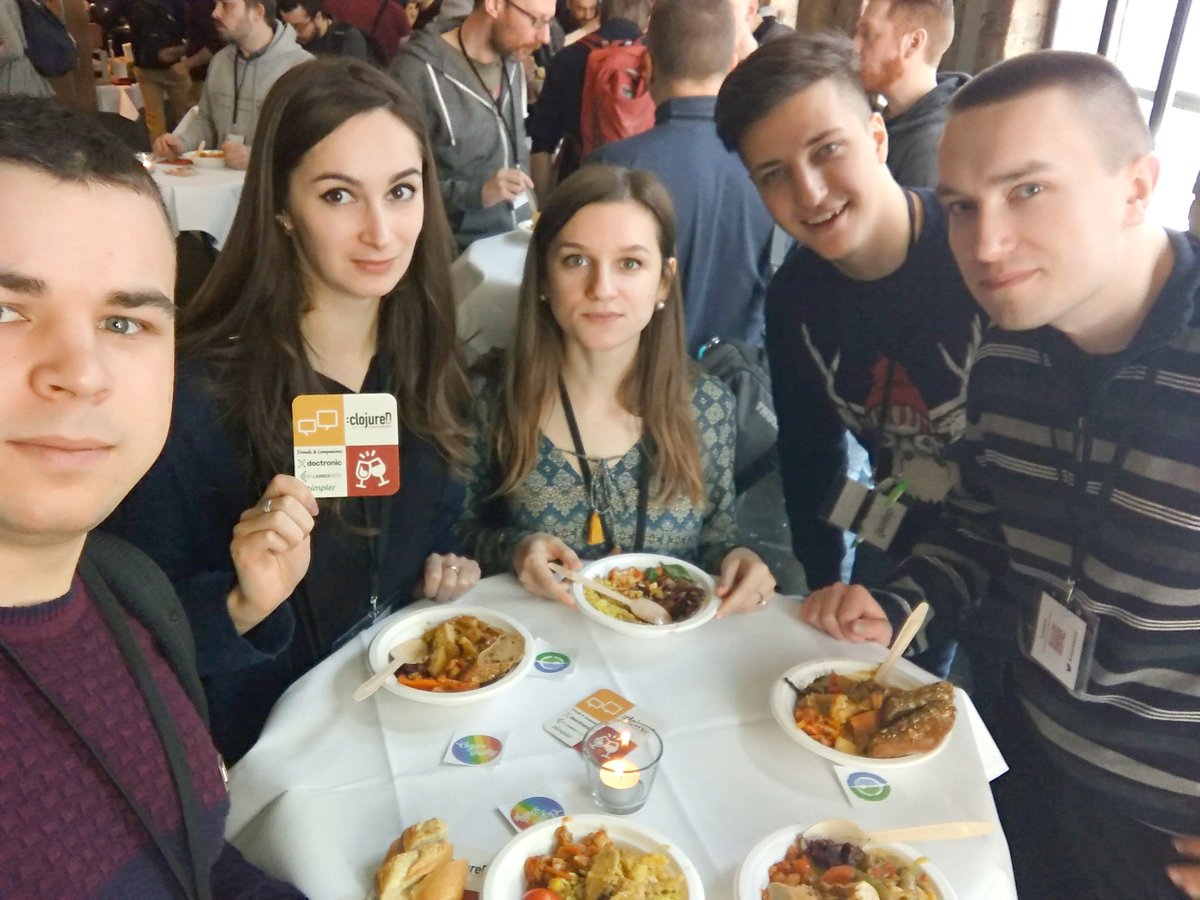 SmartRockstars's tweet image. 24.02.2018, Berlin -- During this weekend our team has confirmed that hesitance is futile. Learn Clojure now to be a Rockstar tomorrow! Happy to be part of friendly clojurian event #ClojureD. Thank you guys! 😍 #Clojure #SmartRockstars #clojuredconf