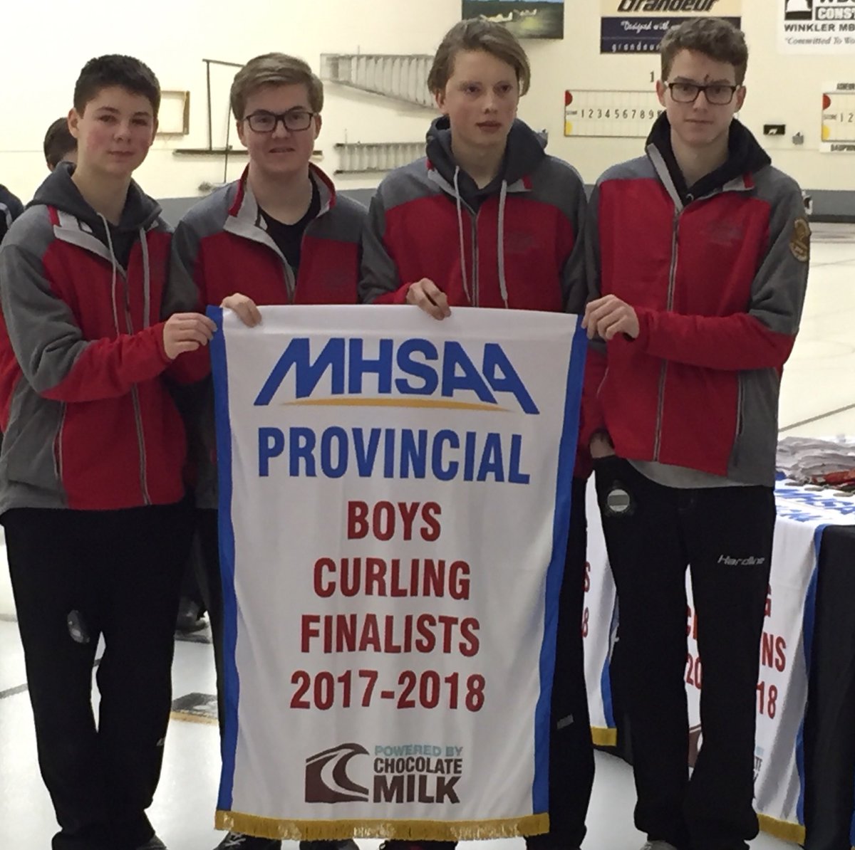 Congratulations to GVC’s and Winkler Junior Curling alumni Team Hamm on winning the silver medal at the MHSAA Provincial Curling championships! We are all extremely proud! #mhsaa