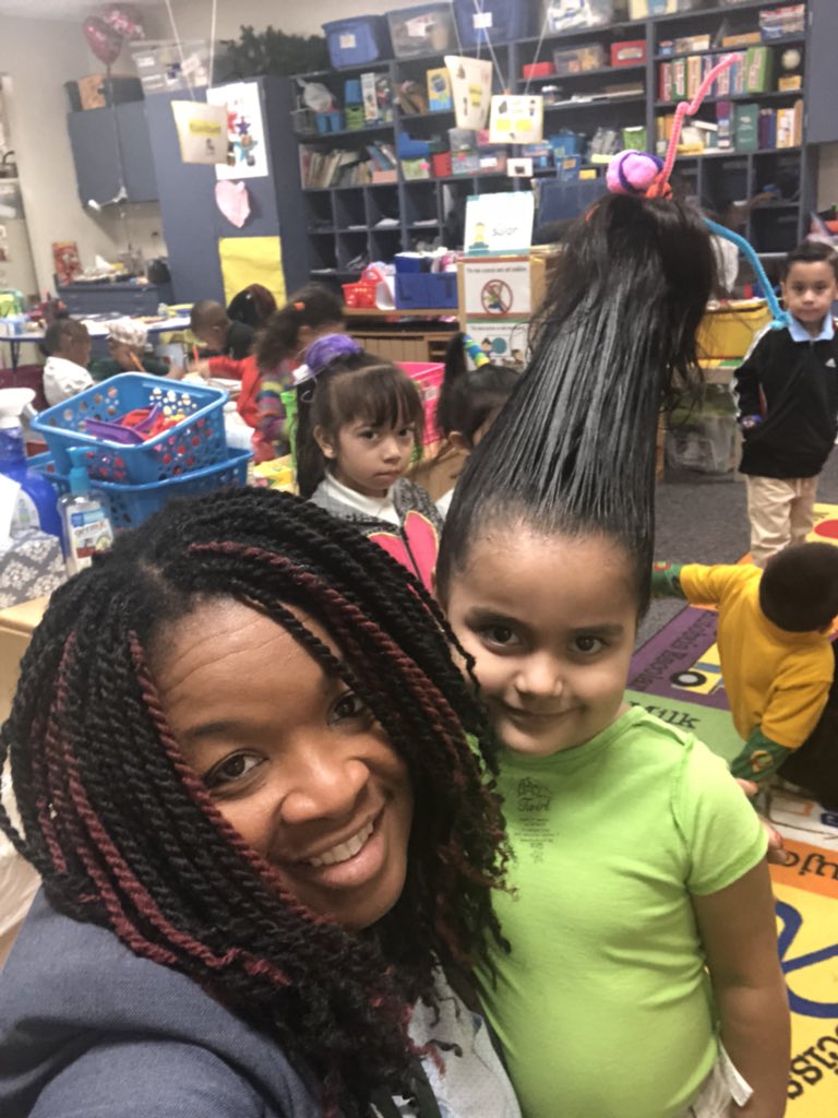 drGabrielle1920's tweet photo. Dr. Seuss Week is alive and well at the Early Childhood Center.  Check out their Wacky Wednesday participants.  #prekrocks #atddeca https://t.co/NuQx3N0ULw