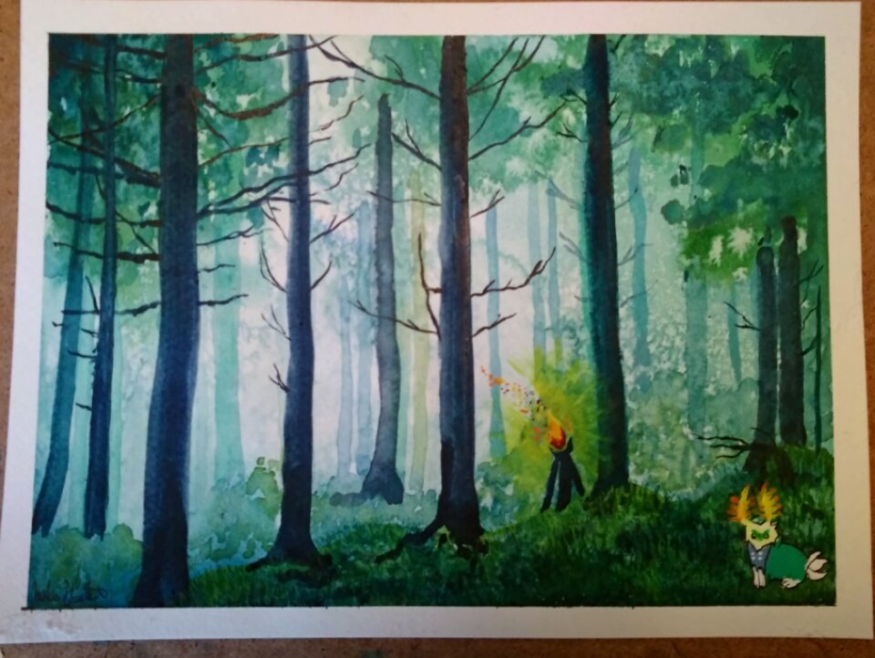 JRHvisualart's tweet photo. Completed commission
"The Lost Woods" (Zelda)
Watercolor on Paper
9"x12* https://t.co/aiyckTmqq6